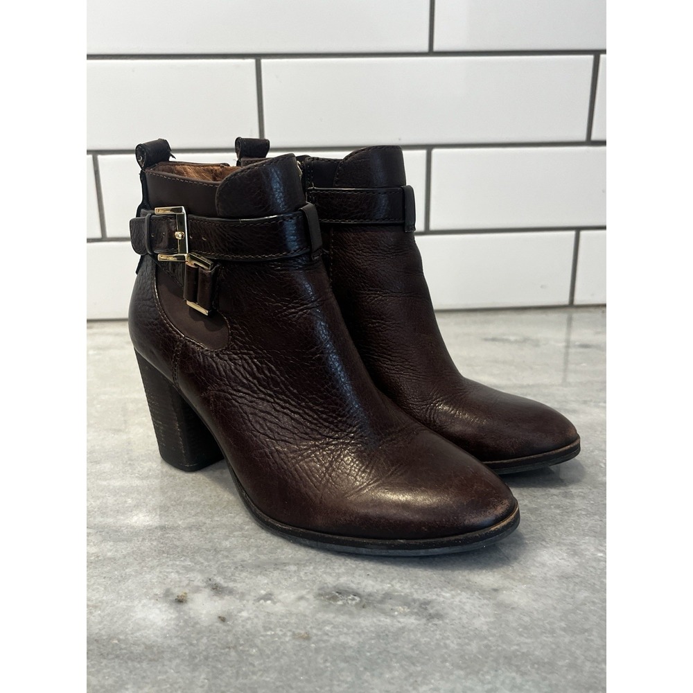 Louise Et Cie Lo-Vianne Brown‎ Leather Buckle Ankle Boots Booties Size 5 - Picture 5 of 12